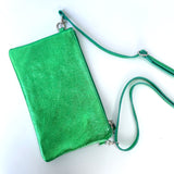 Eliza Leather Clutch Bag - Apple
