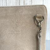 Clara Suede Crossbody Bag - Cream