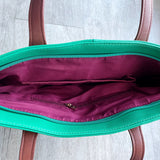 Tara Colour Block Tote - Ocean