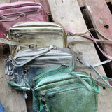 Agnes Metallic Tassel Leather Bag - Rose