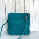 Clara Suede Crossbody Bag - Teal