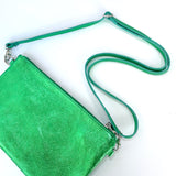 Eliza Leather Clutch Bag - Apple
