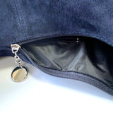 Margot Suede Hobo Bag - Navy