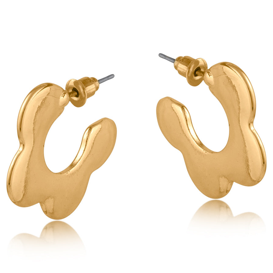 Camille Squiggle Hoop Earrings - Gold/Silver