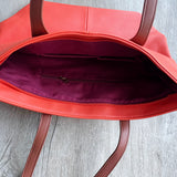 Tara Colour Block Tote - Orange