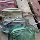 Agnes Metallic Tassel Leather Bag - Rose