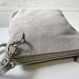 Clara Suede Crossbody Bag - Grey