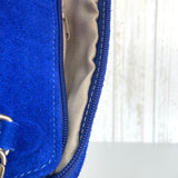 Clara Suede Crossbody Bag - Blue