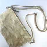 Eliza Leather Clutch Bag - Gold