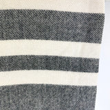 Lily Luxury Block Stripe Scarf - Grey/Taupe