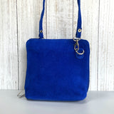 Clara Suede Crossbody Bag - Blue