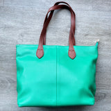 Tara Colour Block Tote - Ocean