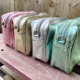 Agnes Metallic Tassel Leather Bag - Rose