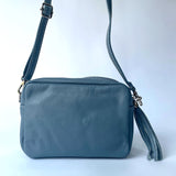 Agnes Tassel Leather Bag - Denim