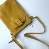 Wren Leather Phone Bag - Ochre