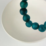 Recycled Translucent Glass Bracelet - Teal