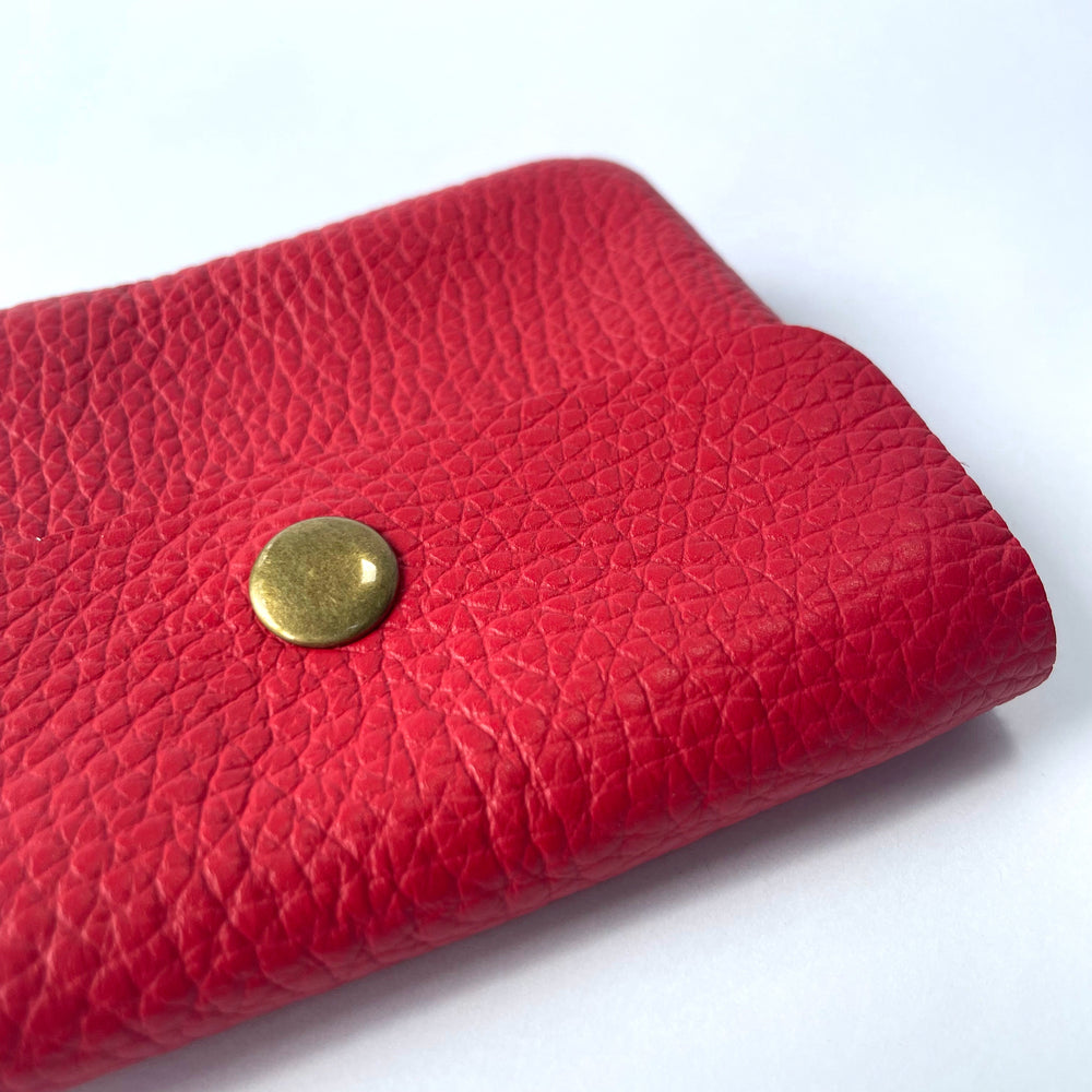 Penny Mini Leather Purse - Red