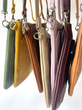 Wren Leather Phone Bag - Sage