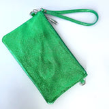 Eliza Leather Clutch Bag - Apple