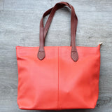 Tara Colour Block Tote - Orange