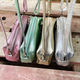 Agnes Metallic Tassel Leather Bag - Rose