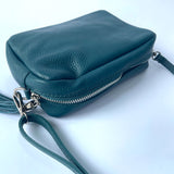 Agnes Tassel Leather Bag - Teal