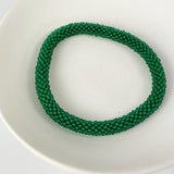Handmade Glass Bead Tube Bracelet Sea Green