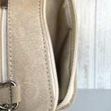 Clara Suede Crossbody Bag - Cream