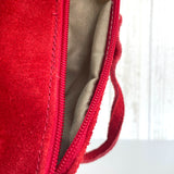 Clara Suede Crossbody Bag - Red