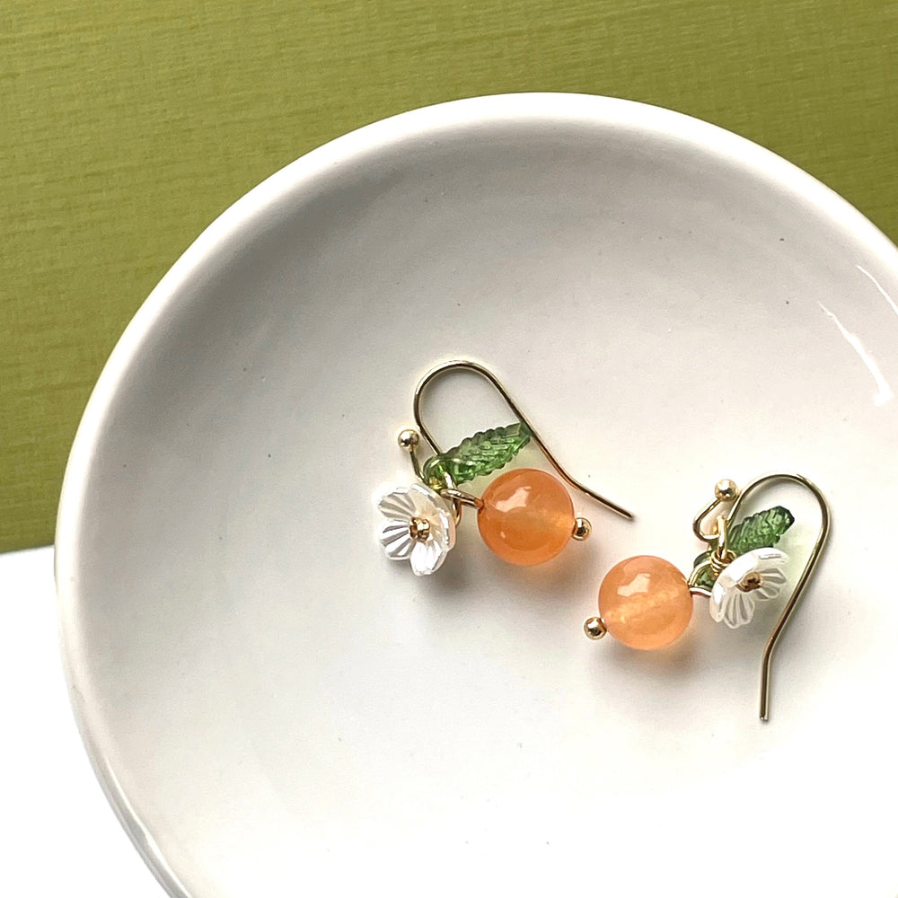Tangerine Fruits Drop Earrings