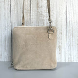 Clara Suede Crossbody Bag - Cream