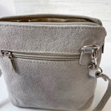 Clara Suede Crossbody Bag - Grey