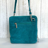 Clara Suede Crossbody Bag - Teal