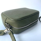 Emma Tassel Leather Bag - Khaki