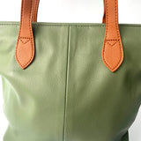 Tara Colour Block Tote - Khaki