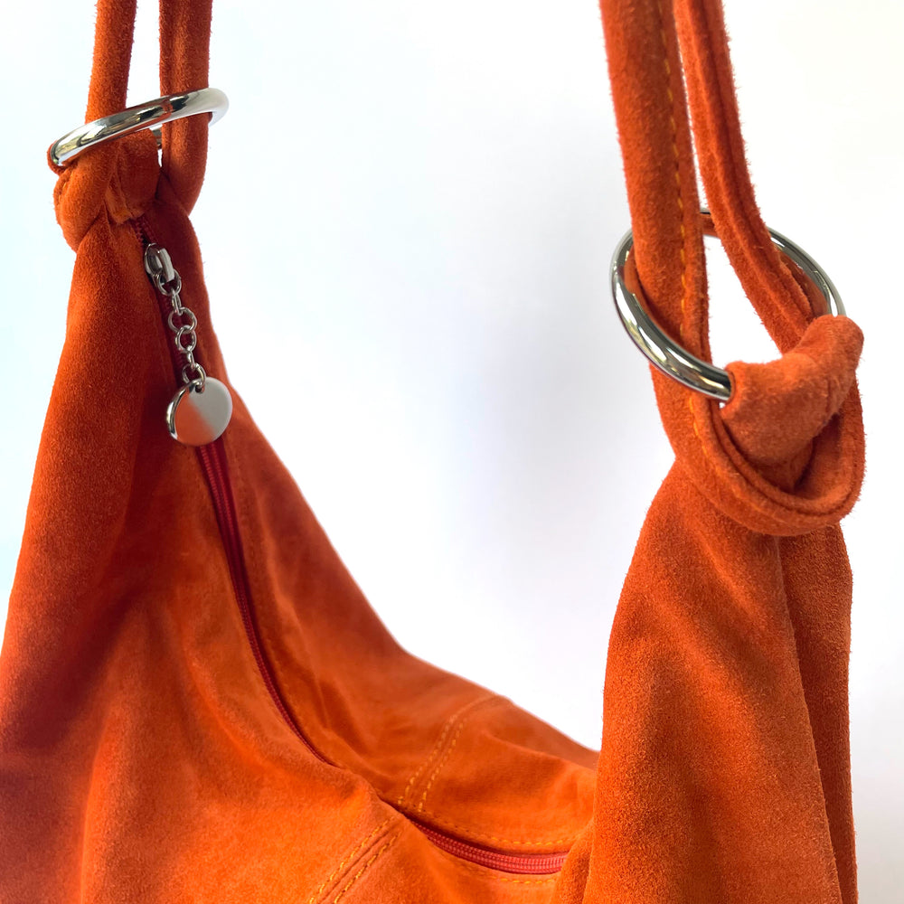 Margot Suede Hobo Bag - Satsuma