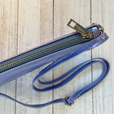 Eliza Leather Clutch Bag - Lilac