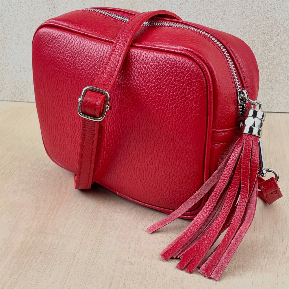 Emma Crossbody Camera Bag - Red