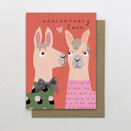 Anniversary Llama Love Dotty Card