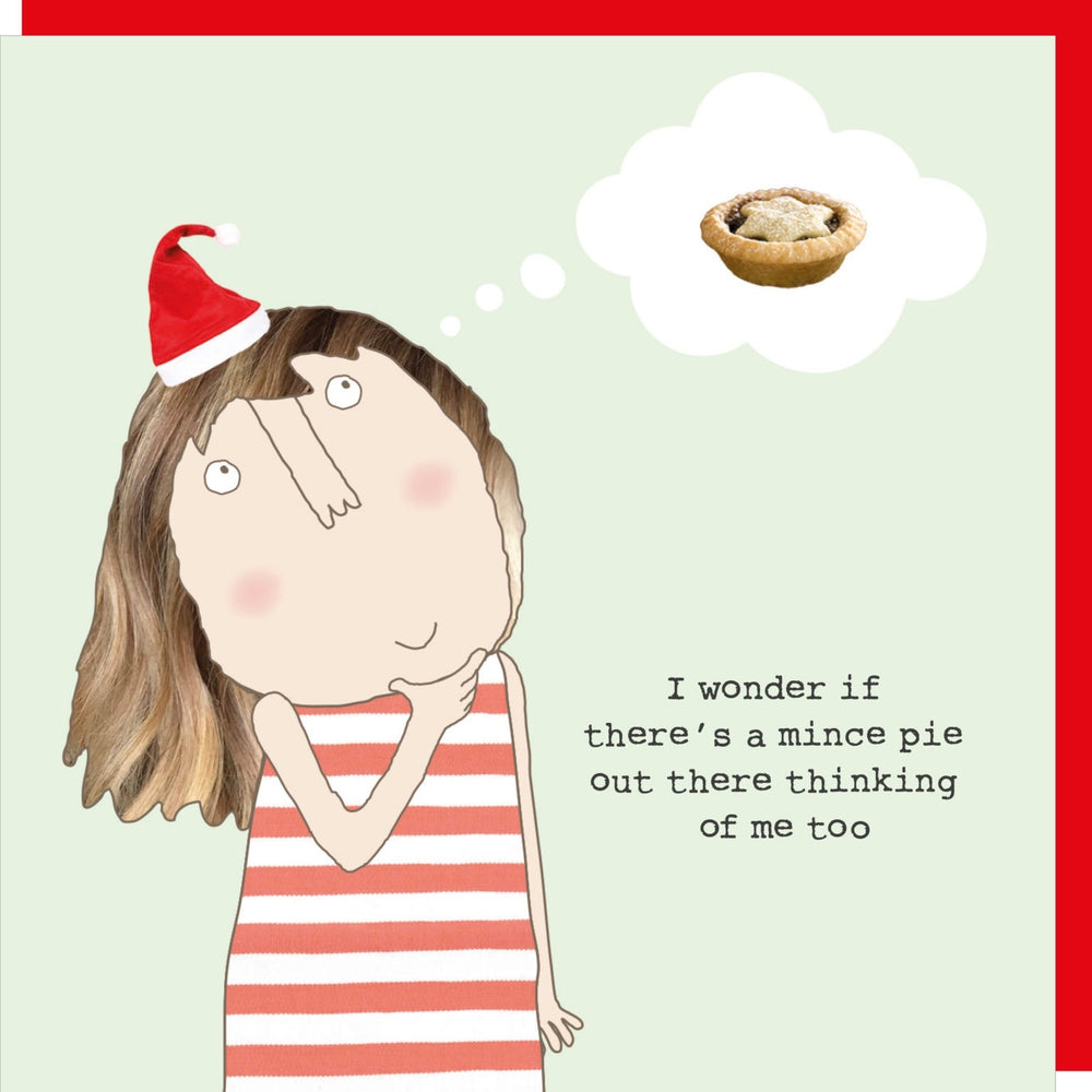 Mince Pie Thinking About Me Christmas Card