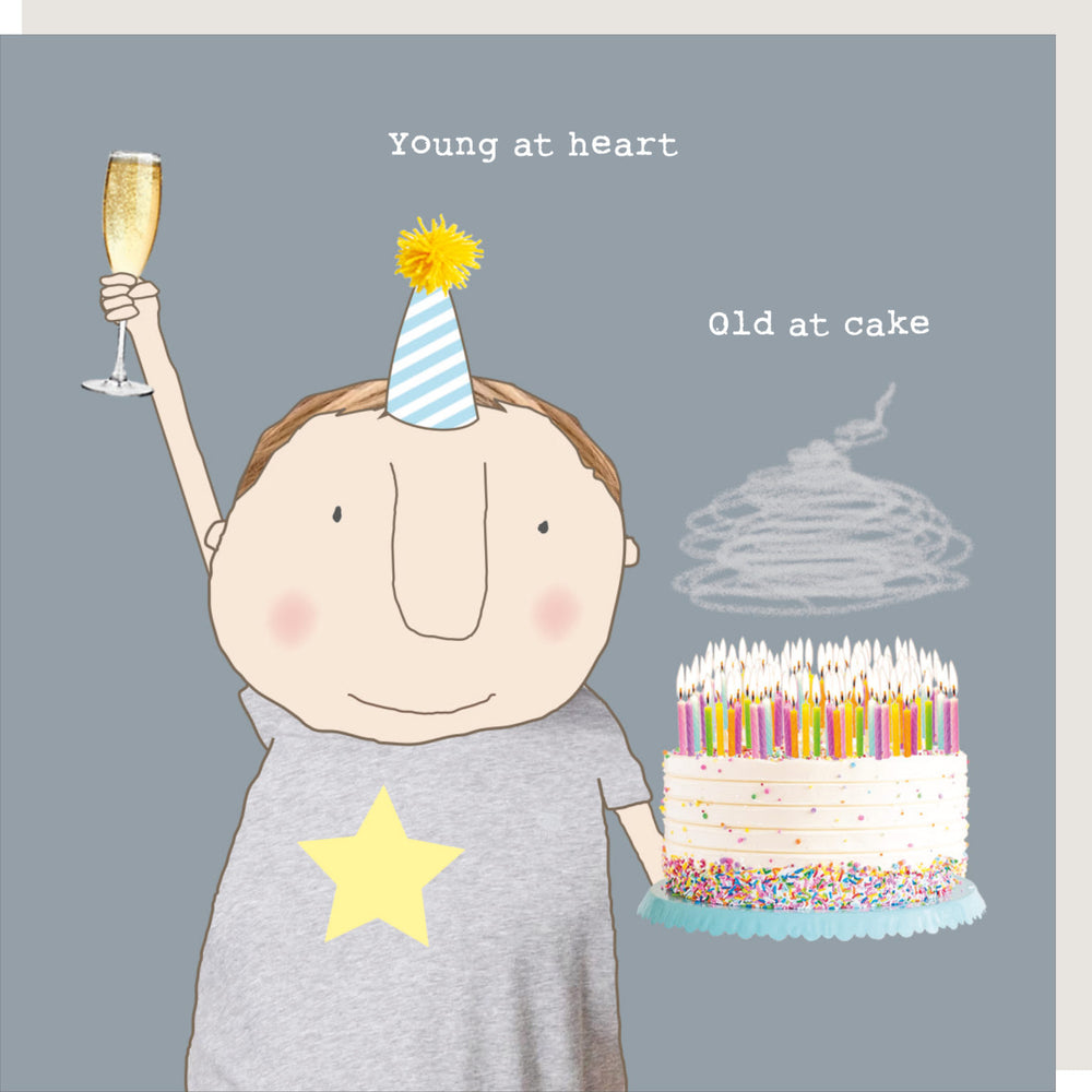 Old At Cake Boy Card