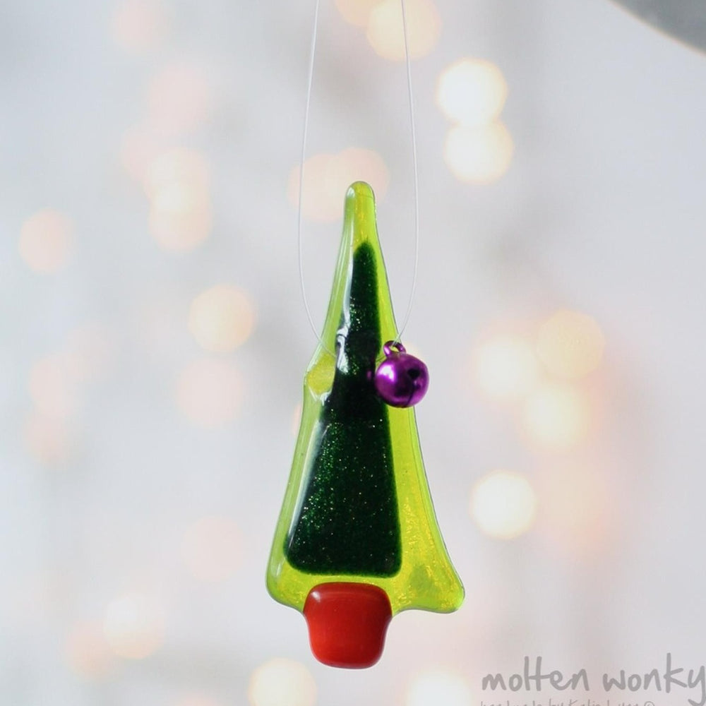 Tiny Tree Fused Glass Decoration