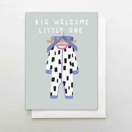 Big Welcome Little One Sweetpea Card