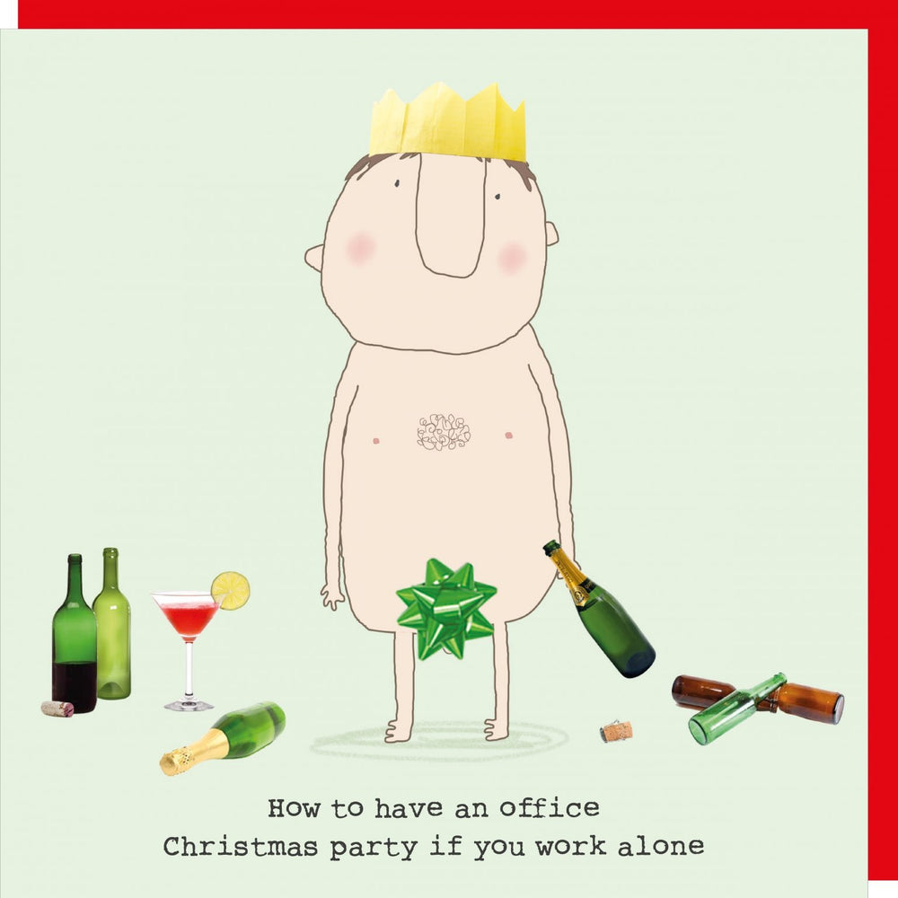 Office Party Boy Christmas Card