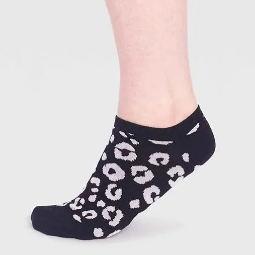 Leopard print trainer socks clearance