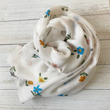 Fay Mini Floral Scarf - White