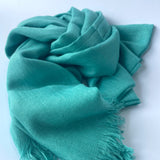 Cotton Modal Plain Scarf - Turquoise