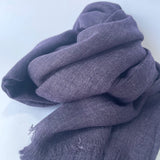 Cotton Modal Plain Scarf - Vintage Plum