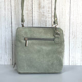 Clara Suede Crossbody Bag - Sage