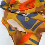 Jilly Paint Splodge Floral Scarf - Orange
